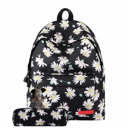 Floral Kids Backpack and Pencil Case Set